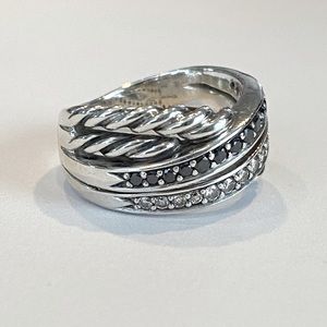 David Yurman Black Diamond Crossover Ring